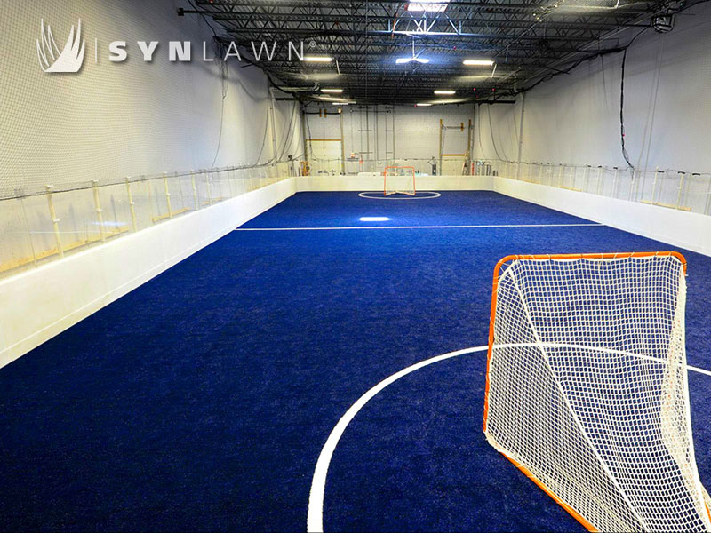 Indoor athletic artificial grass installed by SYNLawn