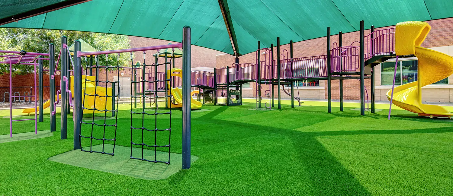 playground on artificial grass