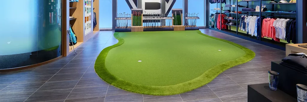 artificial grass putting green indoor