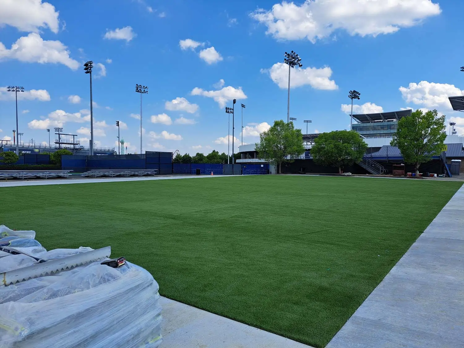 Commercial artificial grass lawn installed by SYNLawn